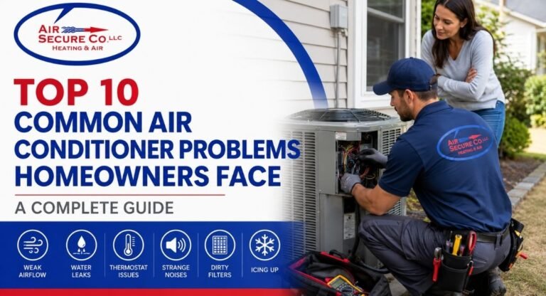 Read more about the article Top 10 Common Air Conditioner Problems Homeowners Face: A Complete Guide