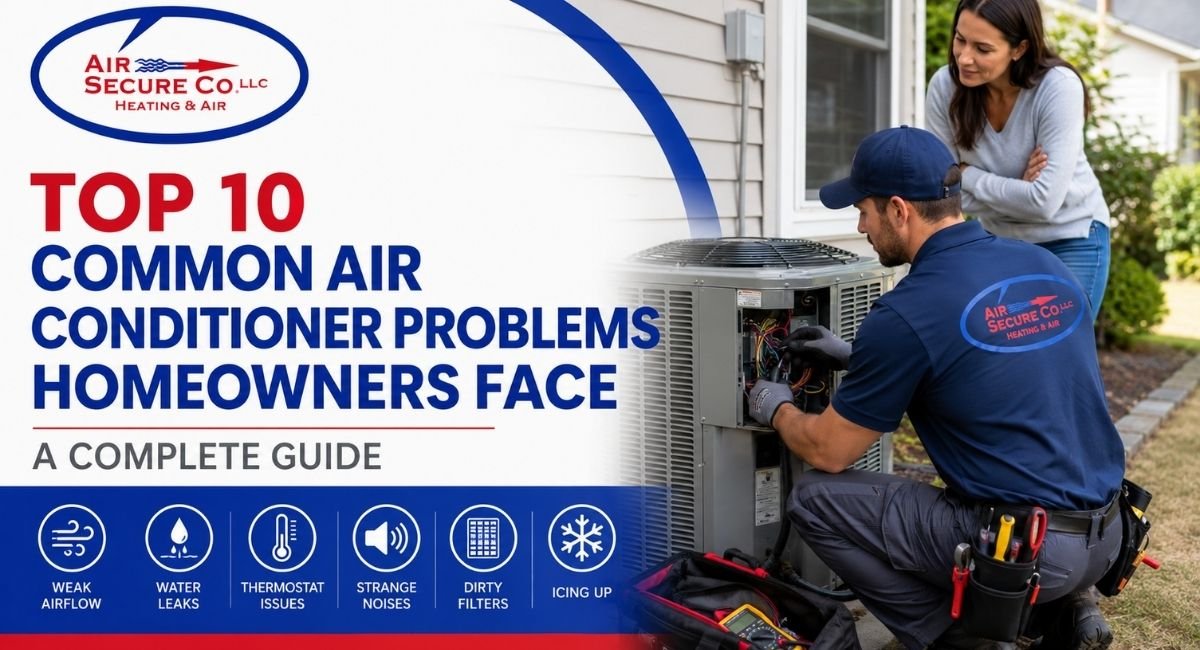 You are currently viewing Top 10 Common Air Conditioner Problems Homeowners Face: A Complete Guide