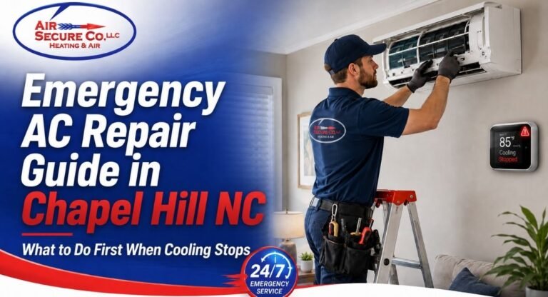 Read more about the article Emergency AC Repair Guide in Chapel Hill NC: What to Do First When Cooling Stops
