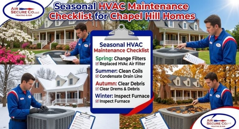 Read more about the article Seasonal HVAC Maintenance Checklist for Chapel Hill Homes: A Complete Year-Round Care Manual