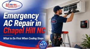 Emergency AC Repair in Chapel Hill NC: What to Do First When Cooling Stops